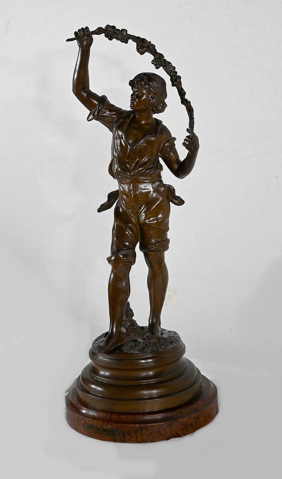 Important "Retour des Vendanges" Regulator, by A. Moreau - End of XIXth century