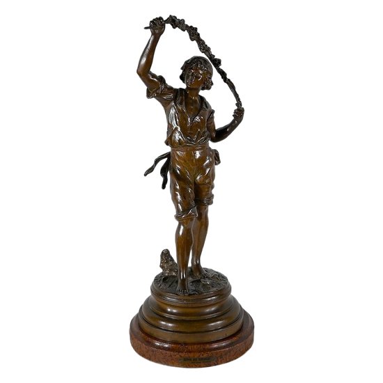 Important "Retour des Vendanges" Regulator, by A. Moreau - End of XIXth century