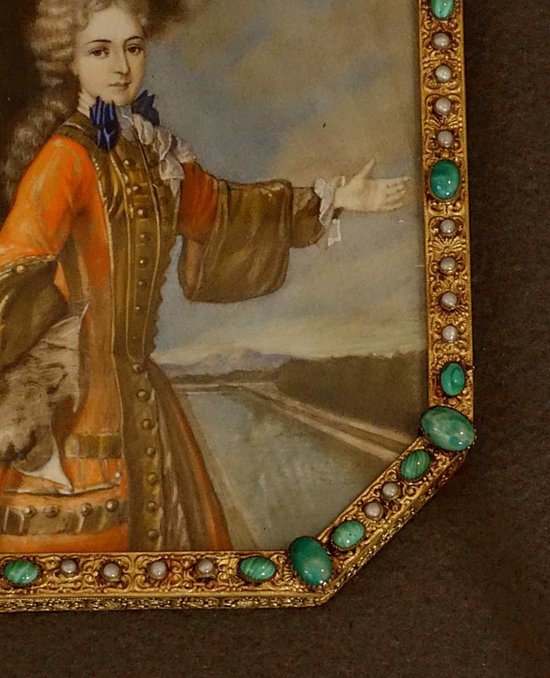 Large 18th century miniature of Mademoiselle Adelaïde De Savoie