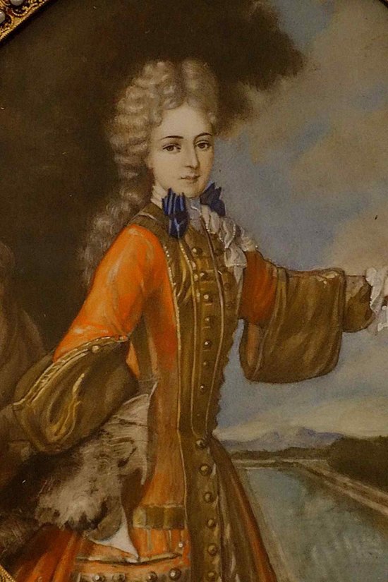 Large 18th century miniature of Mademoiselle Adelaïde De Savoie