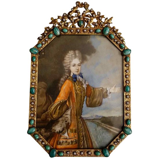 Grande Miniature XVIIIème De Mademoiselle Adelaïde De Savoie