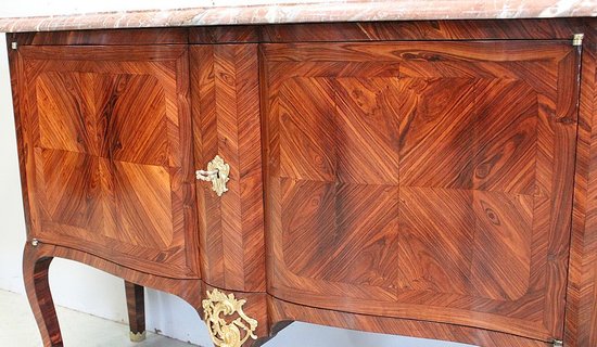 Sideboard in Violet wood, Louis XV style - End of XIXth century