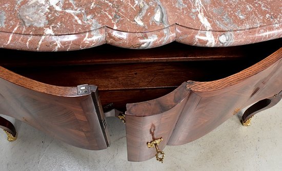 Sideboard in Violet wood, Louis XV style - End of XIXth century