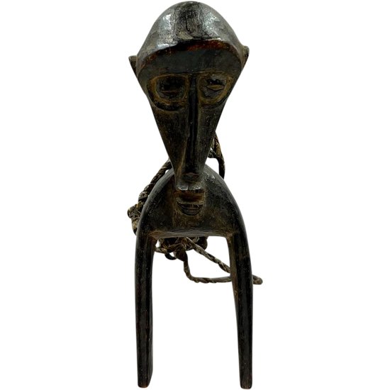 ÉTRIER de POULIE de MÉTIER à TISSU à FIGURE ZOOMORPHE - Culture Djimini, Côte d’Ivoire - Première moitié du XXème siècle