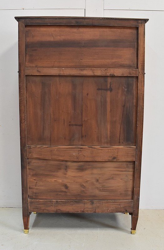 Guillotine Secretary in Blond Walnut, Louis XVI period - End of XVIIIth century