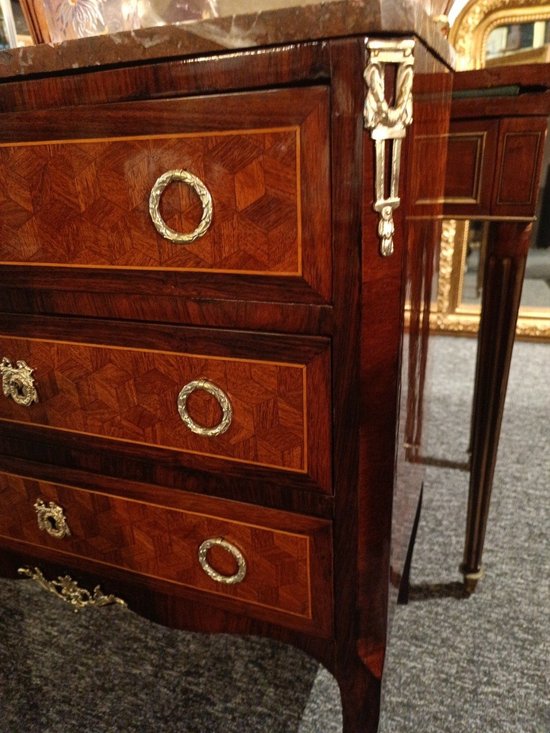 Commode d'Entre- Deux - Bois De Rose- Transition - Fin XIX E S