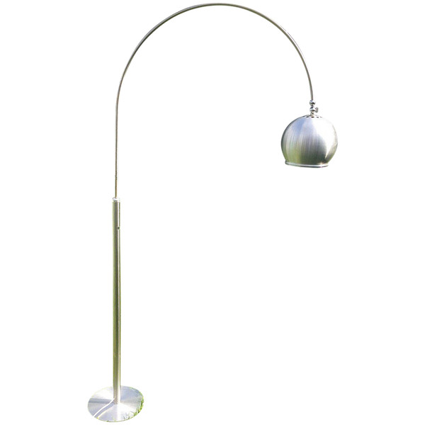 Bogen-Stehlampe aus Edelstahl, Italien, ca. 70