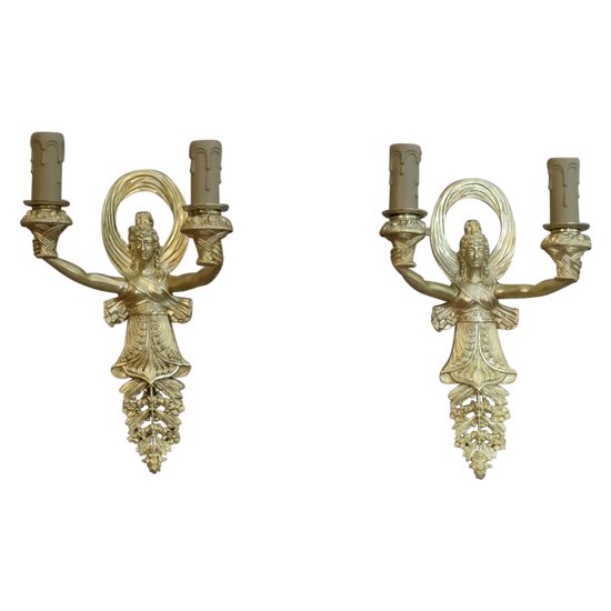  Pair of Empire Wall Lights Beginning of XXth century