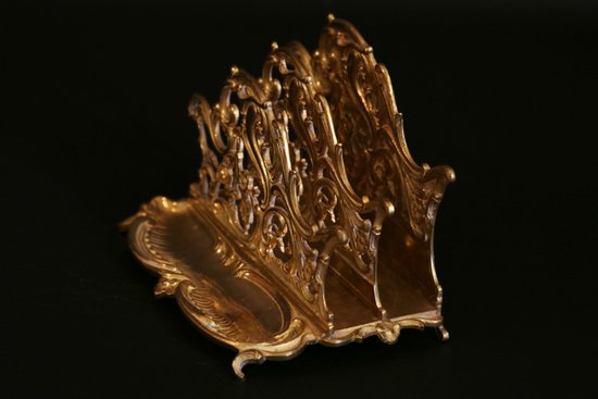 19th century gilded bronze desk set