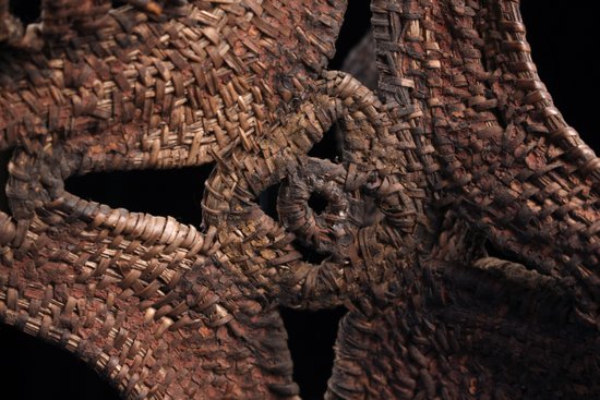 Yamswurzelmaske, Stammeskunst, Ozeanische Kunst, Korbflechten, Papua-Neuguinea, Korbflechten