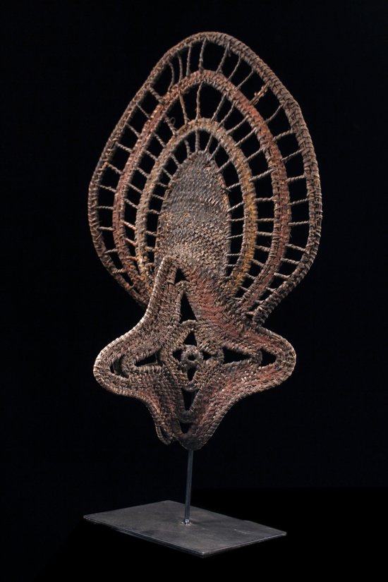 Yamswurzelmaske, Stammeskunst, Ozeanische Kunst, Korbflechten, Papua-Neuguinea, Korbflechten