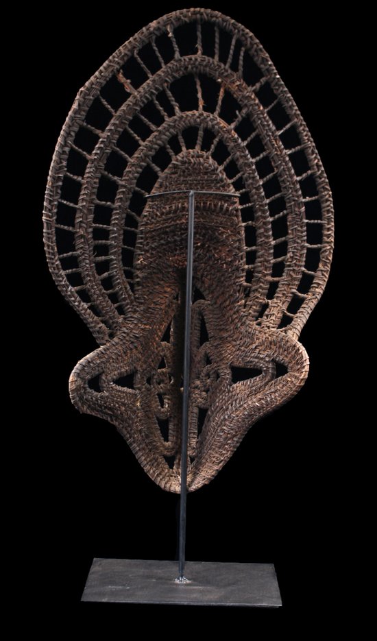 Yamswurzelmaske, Stammeskunst, Ozeanische Kunst, Korbflechten, Papua-Neuguinea, Korbflechten