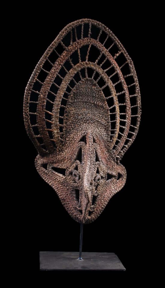Yamswurzelmaske, Stammeskunst, Ozeanische Kunst, Korbflechten, Papua-Neuguinea, Korbflechten