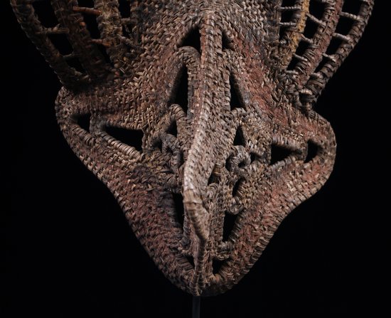 Yamswurzelmaske, Stammeskunst, Ozeanische Kunst, Korbflechten, Papua-Neuguinea, Korbflechten