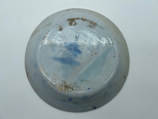 Nevers earthenware plate Saint Claude