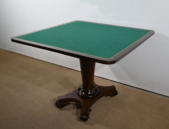 Console Table de Jeux en placage de Palissandre, Angleterre – 1850