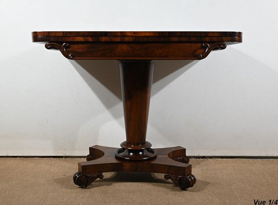 Console Table de Jeux en placage de Palissandre, Angleterre – 1850