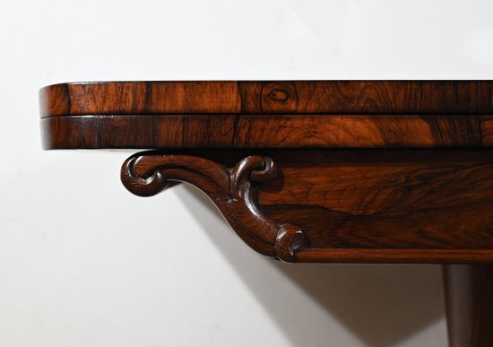 Console Table de Jeux en placage de Palissandre, Angleterre – 1850