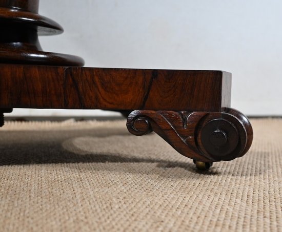 Console Table de Jeux en placage de Palissandre, Angleterre – 1850