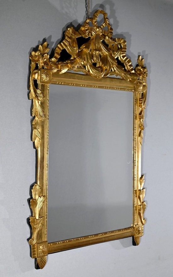 Gilded Wood Rectangular Mirror, Louis XVI style - End of XIXth century