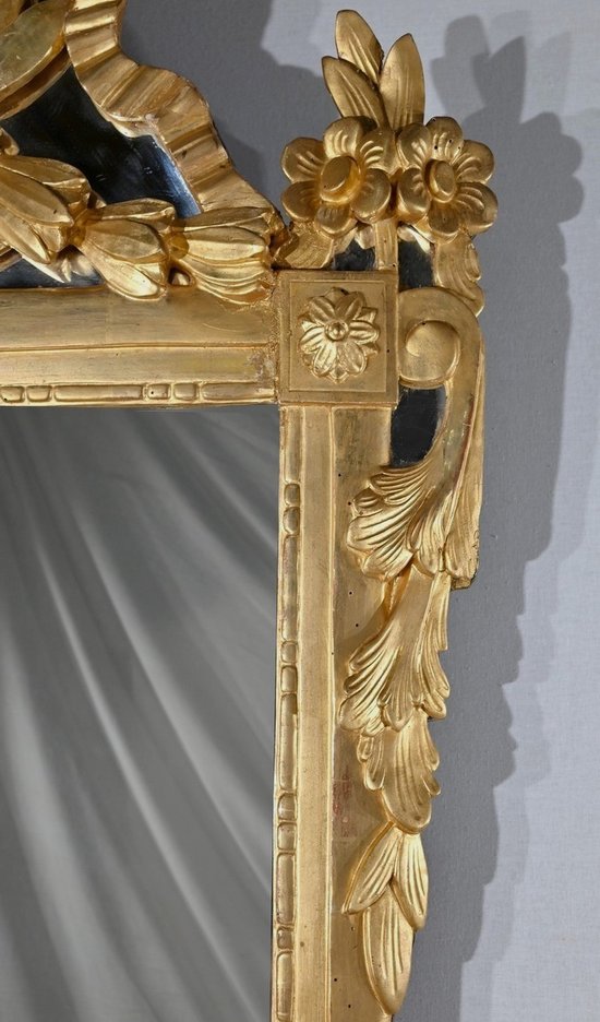 Gilded Wood Rectangular Mirror, Louis XVI style - End of XIXth century