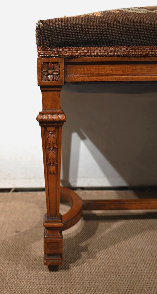 Long Rectangular Walnut Bench - 1910