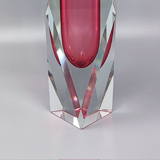 1960 Erstaunliche Rosa Vase Von Flavio Poli für Seguso. Hergestellt in Italien