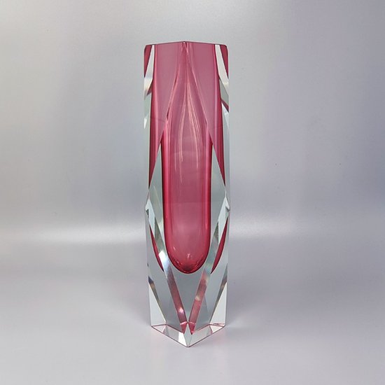 1960 Erstaunliche Rosa Vase Von Flavio Poli für Seguso. Hergestellt in Italien