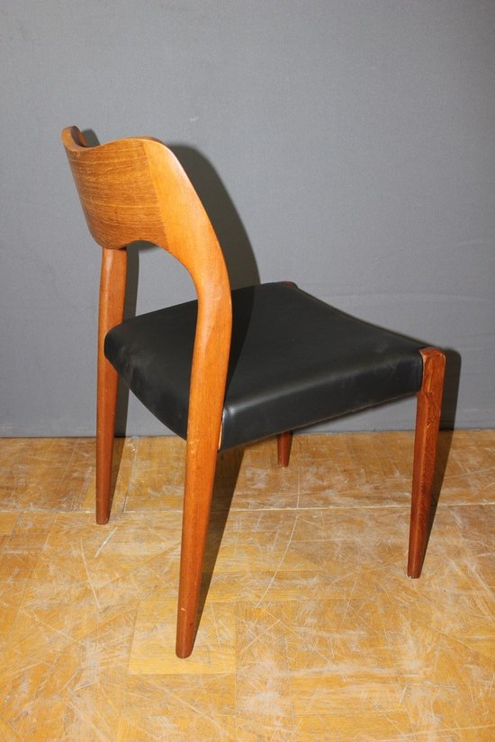 Suite Of Six Scandinavian Chairs By Niels Otto Moller About 1960