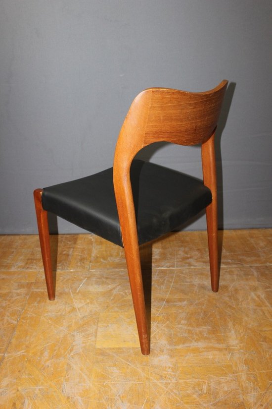 Suite Of Six Scandinavian Chairs By Niels Otto Moller About 1960