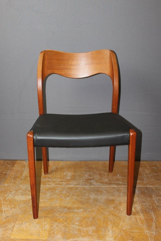 Suite Of Six Scandinavian Chairs By Niels Otto Moller About 1960