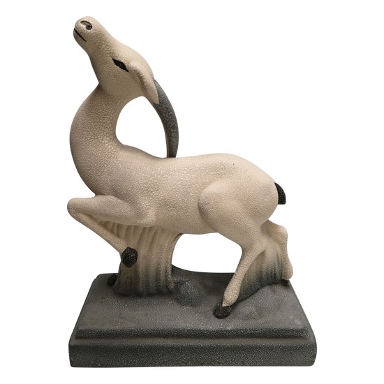 Soggetto antilope in ceramica Art Déco