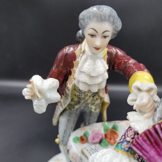 SAMSON Biscuit in porcellana Altezza 25 cm Napoleon Lovers Trio 3 French Victorian Capodimonté