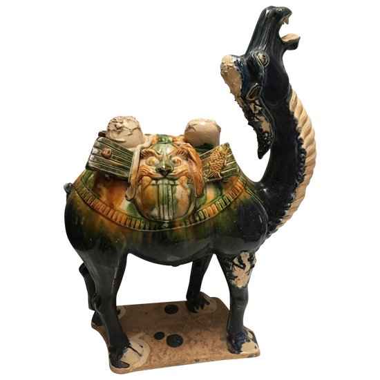 Enamelled ceramic dromedary (slip) CHINESE