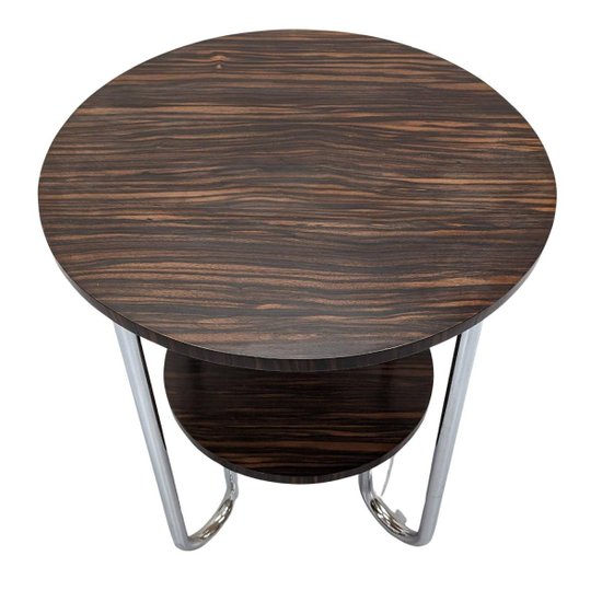 1930's Art Deco Pedestal Table In Macassar