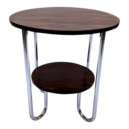 1930's Art Deco Pedestal Table In Macassar