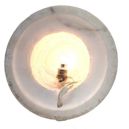 1930's Art Deco Alabaster Nightlight, By Umbetrto Stiaccini