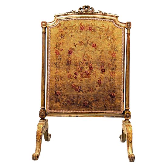 Louis XVI style mantel screen