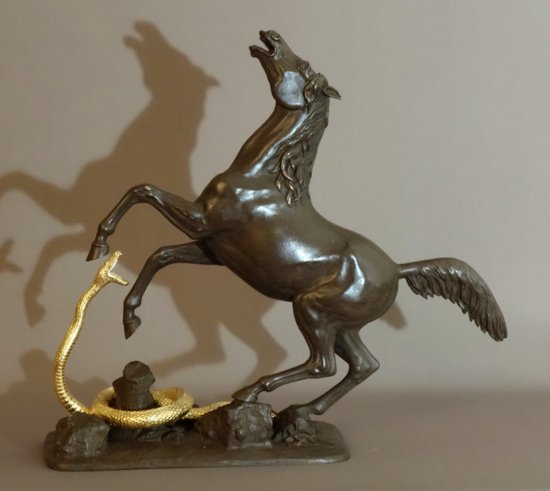 Cavallo attaccato da un serpente XIX secolo