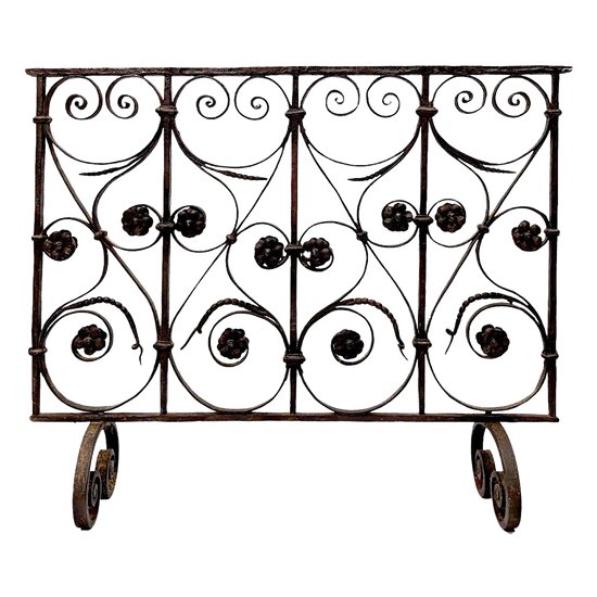 Wrought Iron Fireplace Screen 18th Century