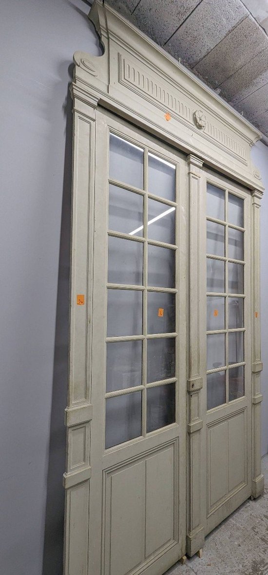 elements of lacquered wood 19th century (double doors)