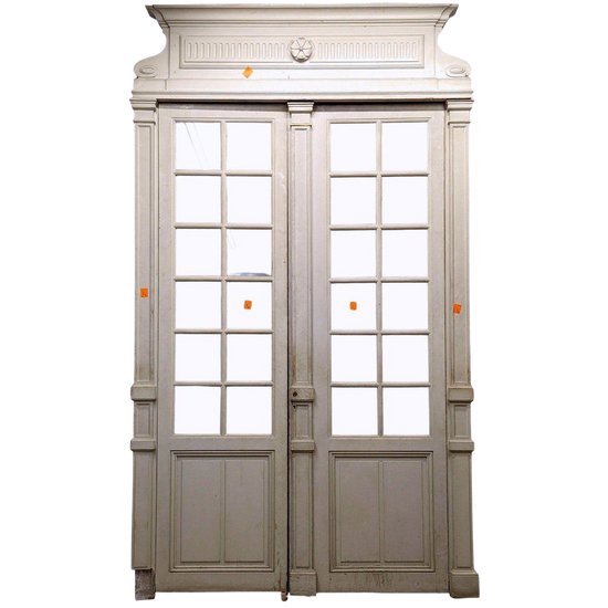 elements of lacquered wood 19th century (double doors)