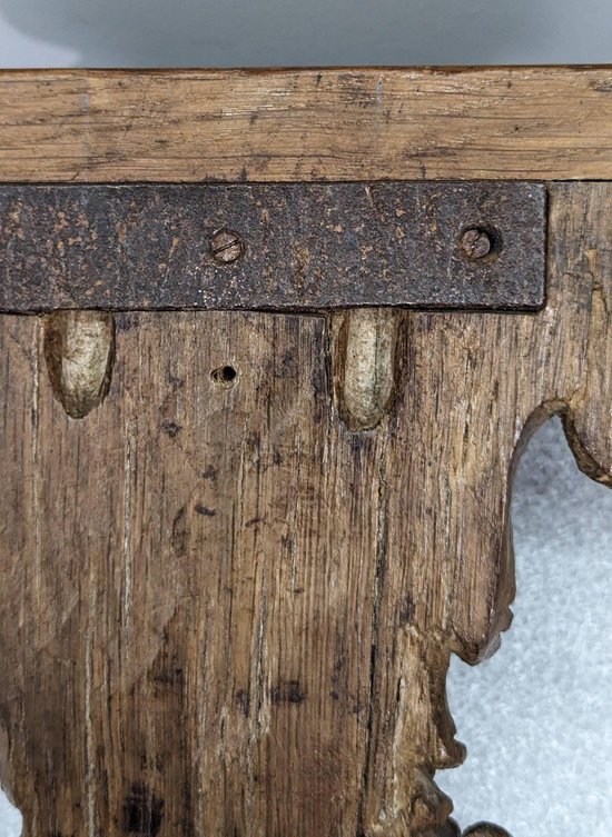 Regency Period Oak Wall Console With Triton Decor