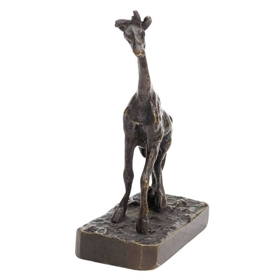 Bronzo animale in miniatura La giraffa Diciannovesima volta