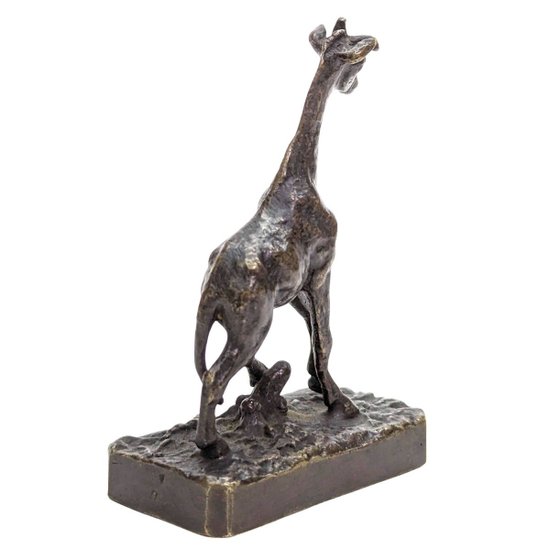 Bronzo animale in miniatura La giraffa Diciannovesima volta