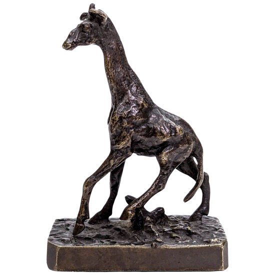 Bronzo animale in miniatura La giraffa Diciannovesima volta