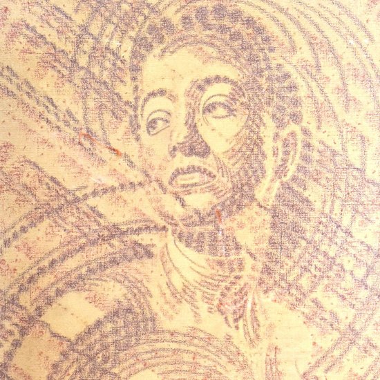 Donna In Carboncino E Sanguine Su Tessile Scuola Francese Martinez