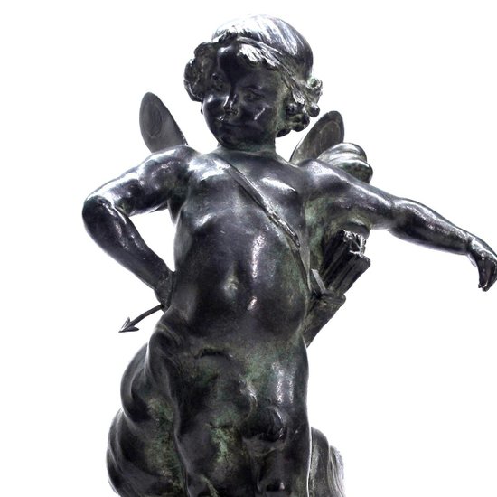 Amor, Bronze, grüne Patina, spätes neunzehntes Mal