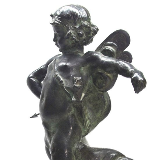 Amor, Bronze, grüne Patina, spätes neunzehntes Mal