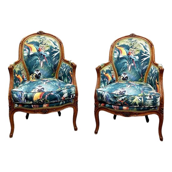 Pair Of Bergeres Louis XVI Style 1900